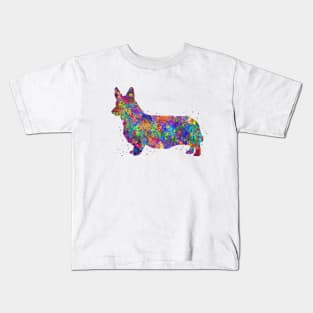 Corgi dog watercolor Kids T-Shirt